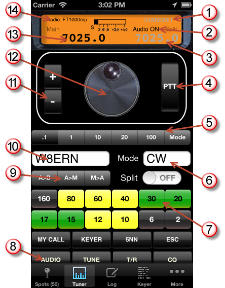 iPhone Tuner with labels